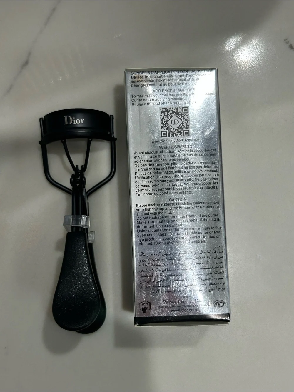 Dior Backstage Eyelash Curler - Black with Silver Box